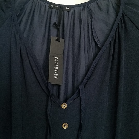 Navy Blue Cotton on dress NWT - Picture 2 of 2